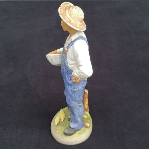Vintage 10" Homco African American Farmer Porcelain Figurine #1472 - Picture 2 of 10